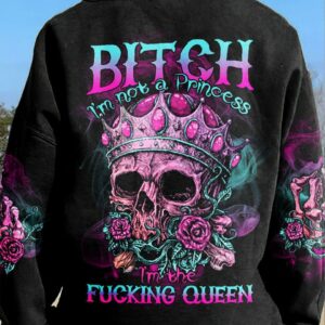 I'M THE FKING QUEEN SKULL PINK ROSE ALL OVER PRINT - TLTR0812221