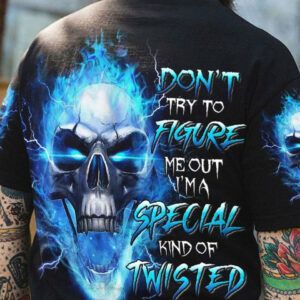 DON'T TRY TO FIGURE ME OUT FIRE SKULL ALL OVER PRINT - YHNT0704234