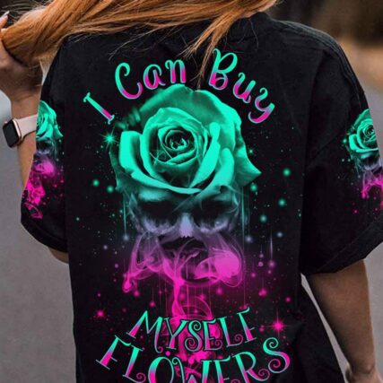 I CAN BUY MYSELF FLOWERS SMOKE ROSE SKULL ALL OVER PRINT - TLNO0203233