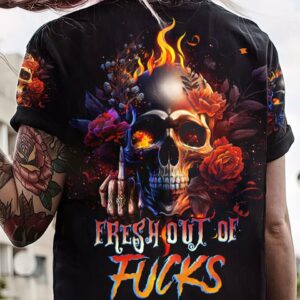 FRESH OUT OF F FIRE SKULL ROSE ALL OVER PRINT - TLNO0103232