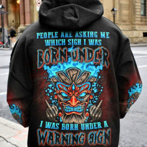 I WAS BORN UNDER A WARNING SIGN ALL OVER PRINT - YHLN1304231