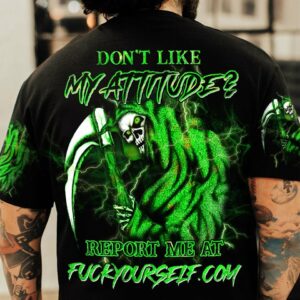 DON'T LIKE MY ATTITUDE SKULL ALL OVER PRINT - YHHN2203232