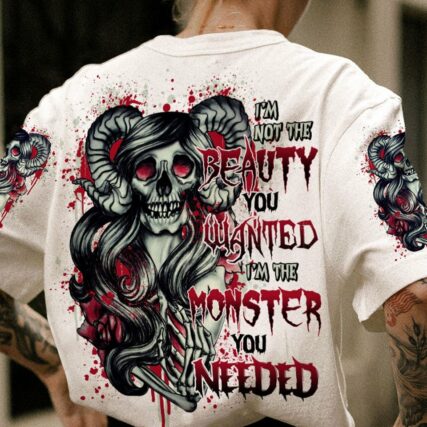 I'M THE MONSTER YOU NEEDED SKULL GIRL ALL OVER PRINT - TLNO0612221