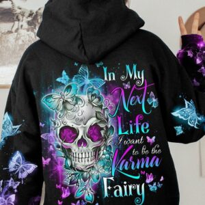 KARMA FAIRY SKULL FLOWER ALL OVER PRINT - TLNO231222
