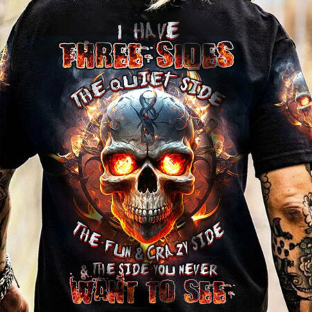 I HAVE THREE SIDES FIRE SKULL ALL OVER PRINT - TLTW1404233
