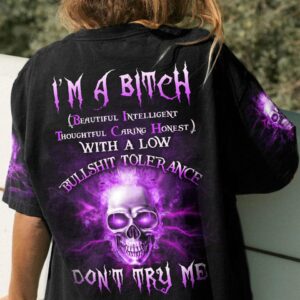 I'M A B DON'T TRY ME FIRE SKULL ALL OVER PRINT - YHLN1201231
