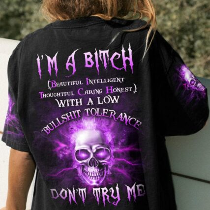 I'M A B DON'T TRY ME FIRE SKULL ALL OVER PRINT - YHLN1201231