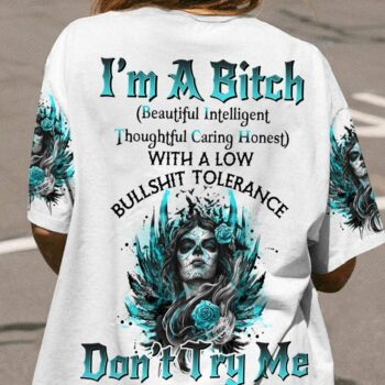 I'M A B DON'T TRY ME SUGAR SKULL WINGS ALL OVER PRINT - TLNO0703234