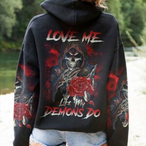 LOVE ME LIKE MY DEMONS DO REAPER ROSE ALL OVER PRINT - TLTR2811224