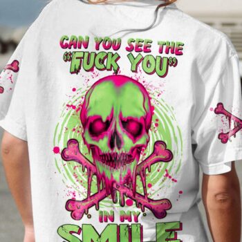 CAN YOU SEE THE F YOU SKULL COLORFUL ALL OVER PRINT - TLNZ1503231