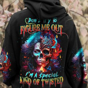 DON'T TRY TO FIGURE ME OUT SKULL GIRL ALL OVER PRINT - TLTW0404232