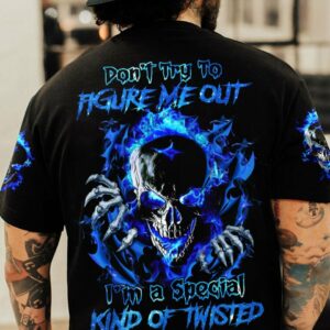 DON'T TRY TO FIGURE ME FIRE TORN SKULL ALL OVER PRINT - TLNZ1711223