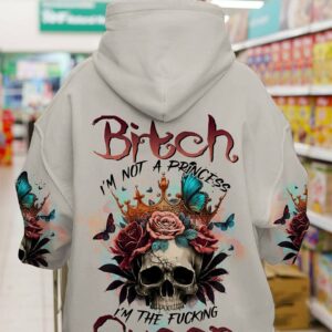 I'M THE F QUEEN SKULL ROSE CROWN ALL OVER PRINT - TLTR0802233