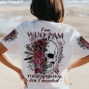 I AM WHO I AM SKULL FLOWER LEOPARD ALL OVER PRINT - TLNO2511223