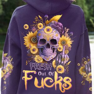 FRESH OUT OF F SUNFLOWER SKULL ALL OVER PRINT - TLTW2802234