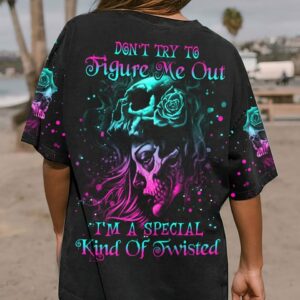 DON'T TRY TO FIGURE ME OUT SKULL GIRL ALL OVER PRINT - TLNO2003234