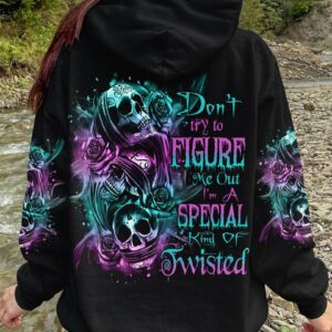 DON'T TRY TO FIGURE ME OUT 3 SKULLS ALL OVER PRINT - TLNO1012222