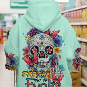 FRESH OUT OF F WATERCOLOR SKULL ALL OVER PRINT - TLTR2103233