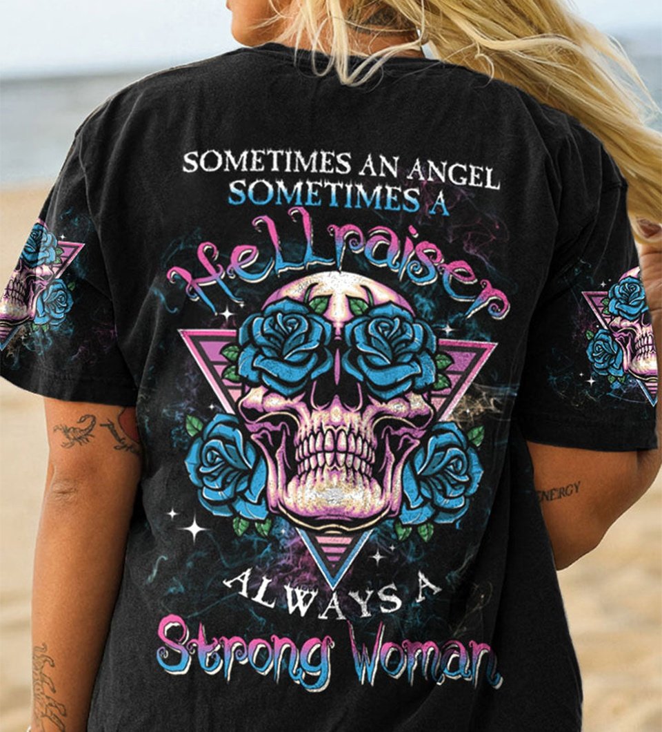 ALWAYS A STRONG WOMAN TRIANGLE SKULL ALL OVER PRINT - TLTW2202231