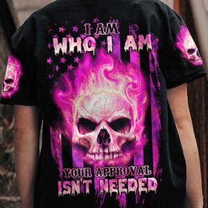 I AM WHO I AM FIRE SKULL FLAG ALL OVER PRINT - TLNZ0312223