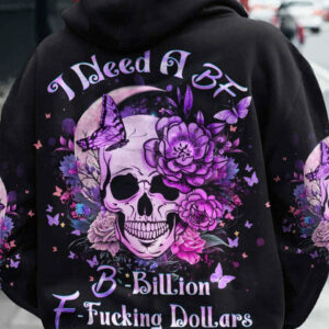 I NEED A BF A SKULL BUTTERFLY ALL OVER PRINT - YHDU1904232