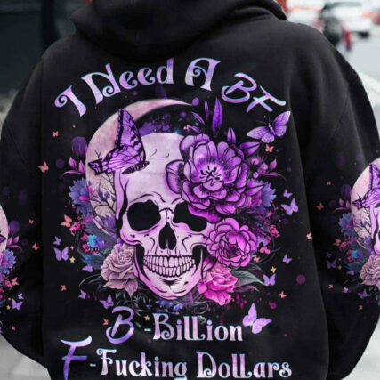 I NEED A BF A SKULL BUTTERFLY ALL OVER PRINT - YHDU1904232
