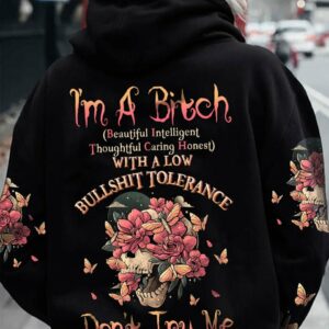I'M A B FLOWER SKULL ALL OVER PRINT - TLTW2812221
