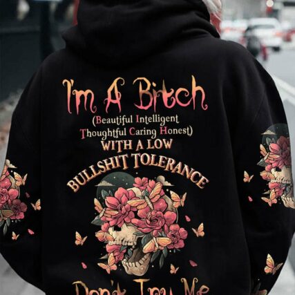 I'M A B FLOWER SKULL ALL OVER PRINT - TLTW2812221