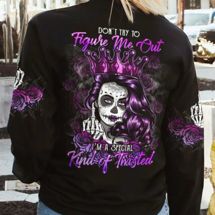 DON'T TRY TO FIGURE ME OUT CROWN SUGAR SKULL ALL OVER PRINT - TLTM1511222