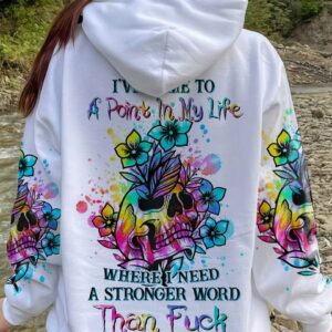 I'VE COME TO A POINT FLOWER SKULL ALL OVER PRINT - YHHN2202234