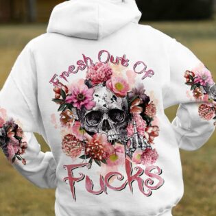 FRESH OUT OF F FLORAL SKULL ALL OVER PRINT - TLTR2102232
