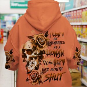 I WON'T BE REMEMBERED ROSE SKULL ALL OVER PRINT - TLTR0301233