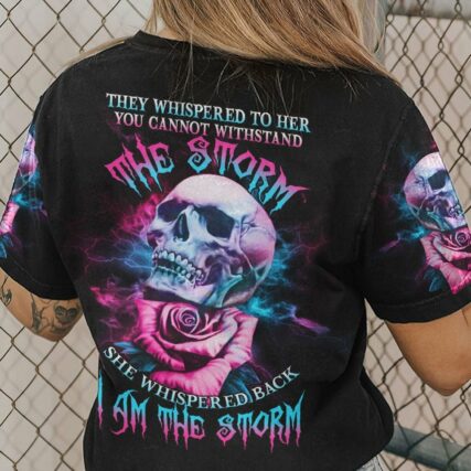 I AM THE STORM ROSE SKULL ALL OVER PRINT - YHHG2702232