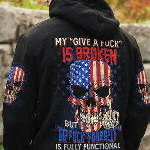 MY GIVE A F AMERICAN SKULL ALL OVER PRINT - TLTM1612222