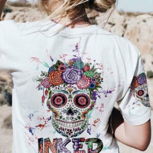 INKED MAMA FLOWER SUGAR SKULL ALL OVER PRINT - TLTW2302233