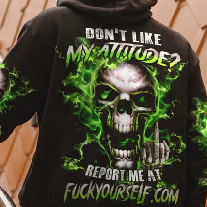 DON'T LIKE MY ATTITUDE MAD SKULL ALL OVER PRINT - TLTM0303231