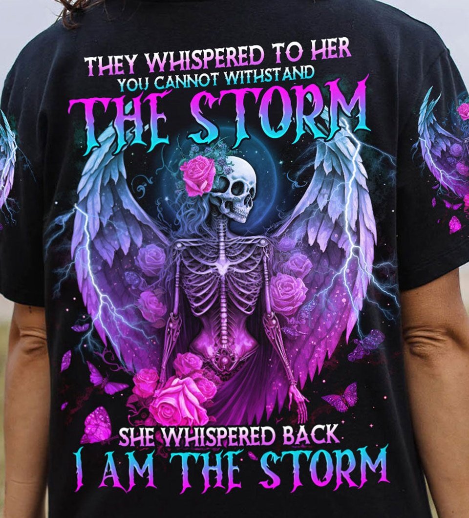 I AM THE STORM SKELETON ROSES WINGS ALL OVER PRINT - TLNO0603233