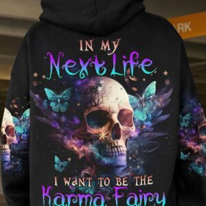 KARMA FAIRY SKULL BUTTERFLY SMOKE ALL OVER PRINT - TLNO0302233