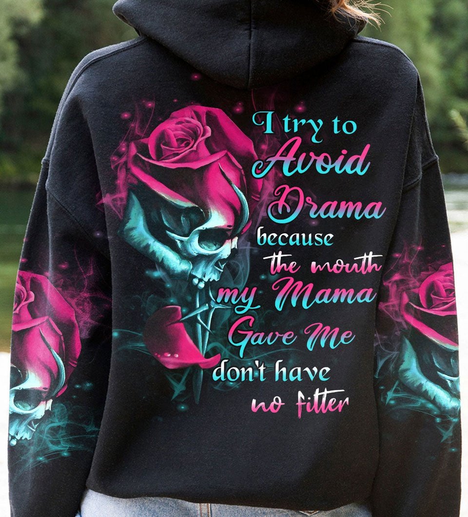 I TRY TO AVOID DRAMA ALL OVER PRINT - YHHN2712221