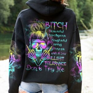 I'M A B HOLOGRAM MESSY BUN ALL OVER PRINT - TLTR1512221