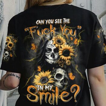 CAN YOU SEE THE F YOU SKULL ROSE ALL OVER PRINT - TLTM1302234