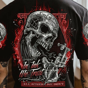 IN INK WE TRUST SKULL ALL OVER PRINT - TLNO0404234