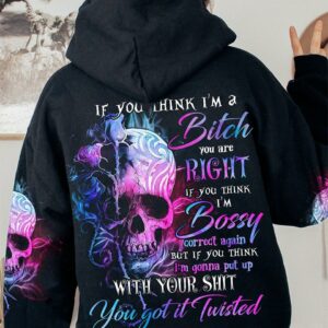 IF YOU THINK ROSE SKULL PURPLE ALL OVER PRINT - TLNO1512222