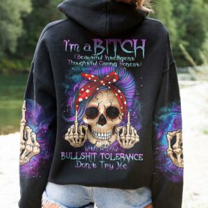 I'M A B PURPLE MESSY BUN ALL OVER PRINT - TLTR1212223