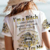 I'M A B DON'T TRY ME MESSY BUN DAISY ALL OVER PRINT - TLNO1704232
