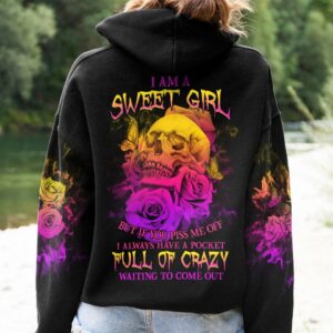 I AM A SWEET GIRL SKULL ROSE ALL OVER PRINT - YHHG1411224