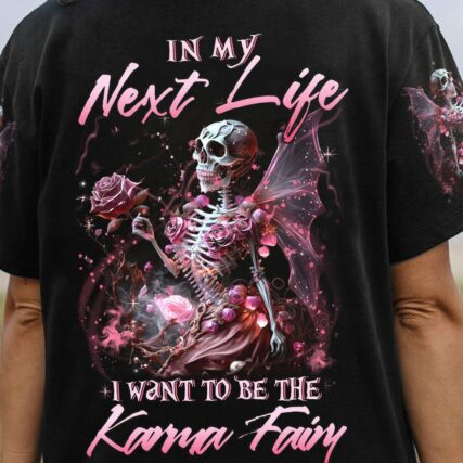 KARMA FAIRY SKULL SKELETON ROSE ALL OVER PRINT - YHLN0203234