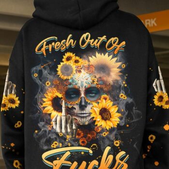 FRESH OUT OF F SUNFLOWER SUGAR SKULL ALL OVER PRINT - TLNZ2102232