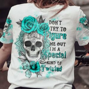DON'T TRY TO FIGURE ME OUT MANDALA ROSE SKULL ALL OVER PRINT - TLTW1511221