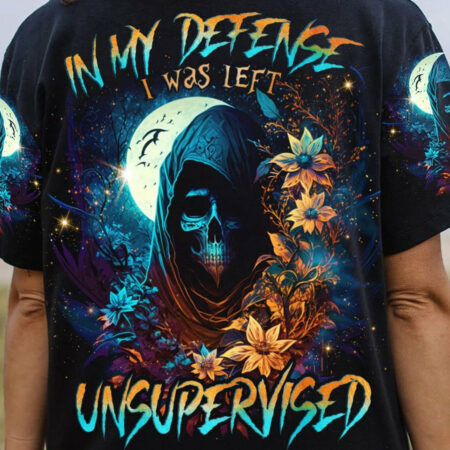 IN MY DEFENSE I WAS LEFT UNSUPERVISED REAPER MOON ALL OVER PRINT - TLNO1204233